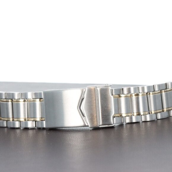 Hadley-Roma 20mm Men's Gold Plated & Steel Watch Bracelet/Band, MB5627T - Picture 1 of 4